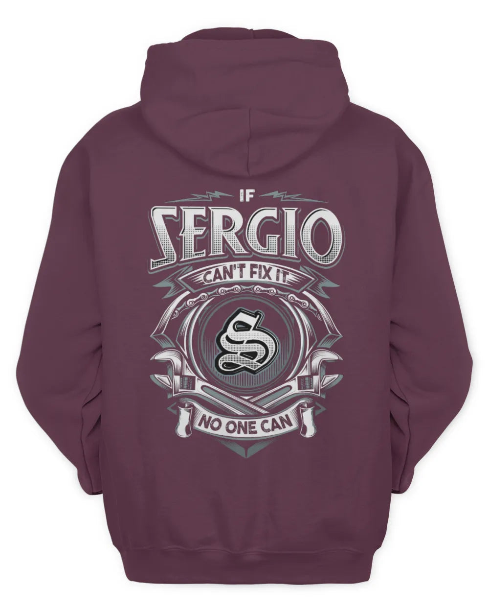 SERGIO AP81-K4-626 - Personalized Ahmed Quote Apparel “If Ahmed Can't Fix It, No One Can” - Unisex Hoodie - Maroon