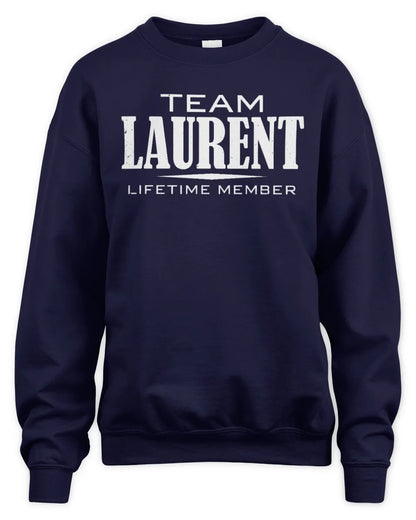 LAURENT BL62-K4-128 - Personalized “Team NAME Lifetime Member” - Unisex Sweatshirt - Navy