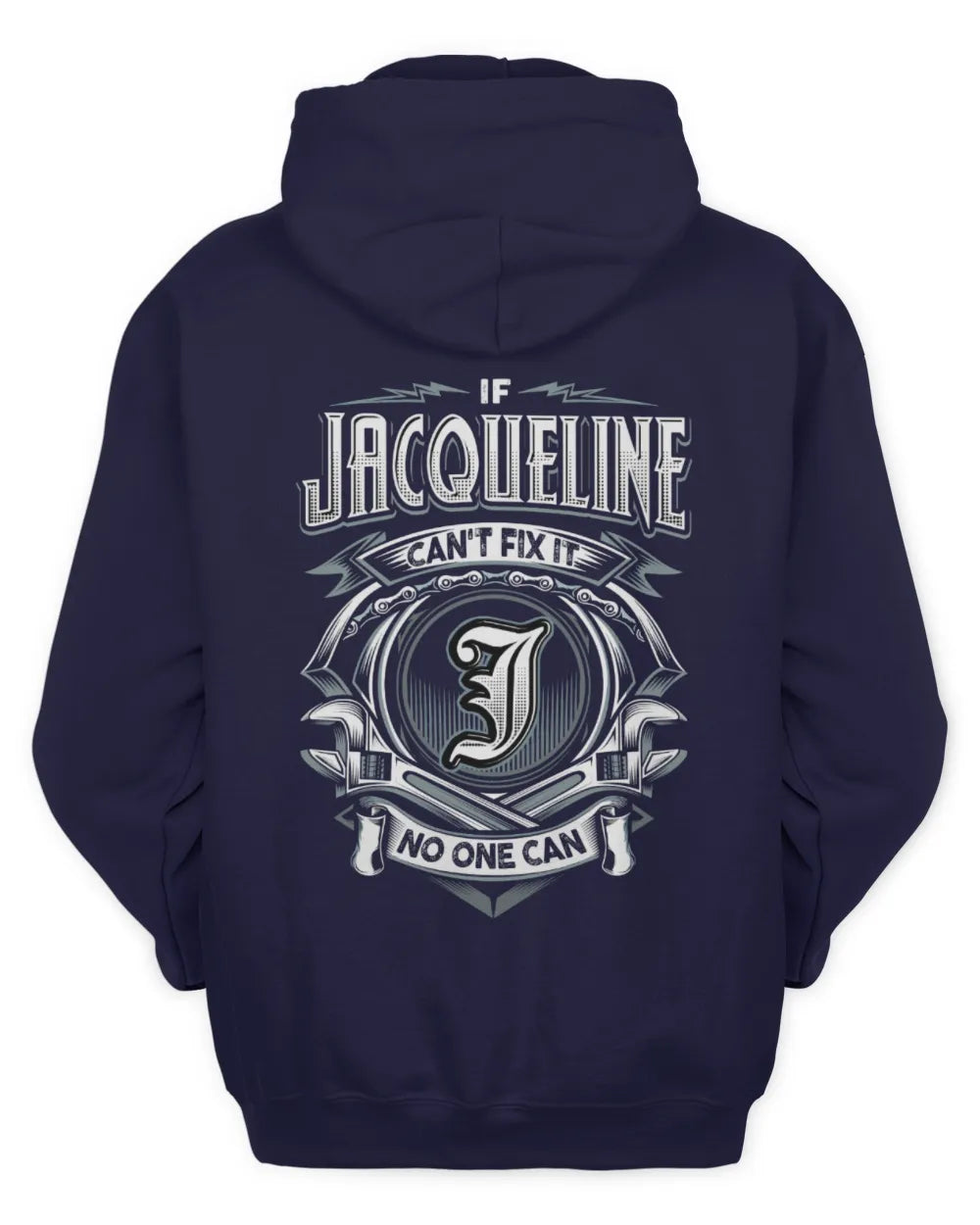 JACQUELINE AP81-K4-626 - Personalized Ahmed Quote Apparel “If Ahmed Can't Fix It, No One Can” - Unisex Hoodie - Navy
