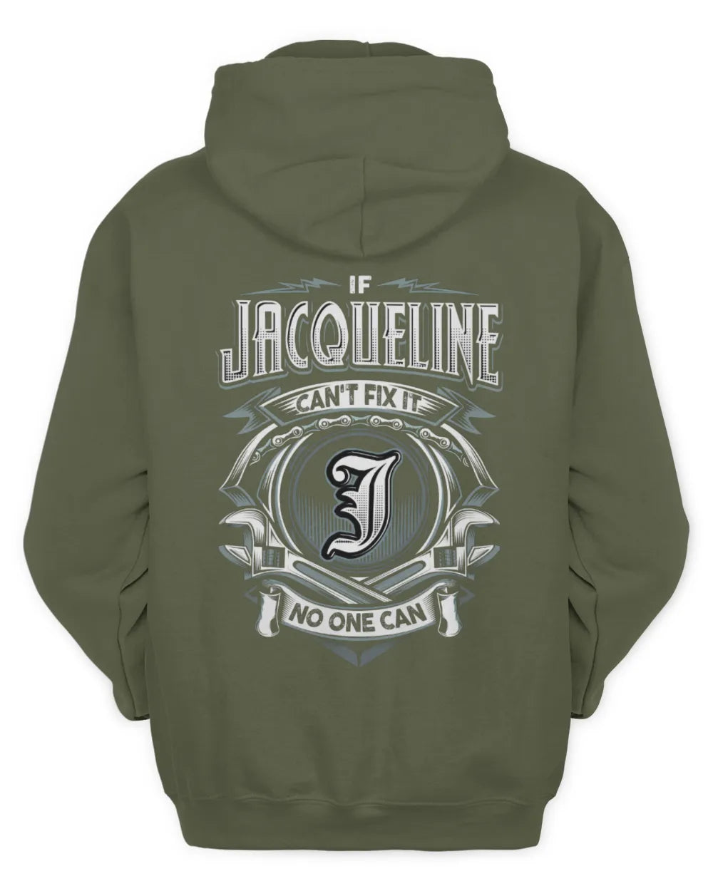 JACQUELINE AP81-K4-626 - Personalized Ahmed Quote Apparel “If Ahmed Can't Fix It, No One Can” - Unisex Hoodie - Military Green