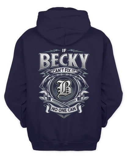 BECKY AP81-K4-626 - Personalized Ahmed Quote Apparel “If Ahmed Can't Fix It, No One Can” - Unisex Hoodie - Navy