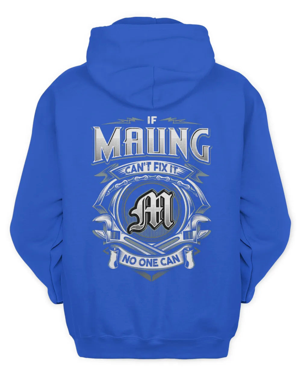 MAUNG AP81-K4-626 - Personalized Ahmed Quote Apparel “If Ahmed Can't Fix It, No One Can” - Unisex Hoodie - Royal