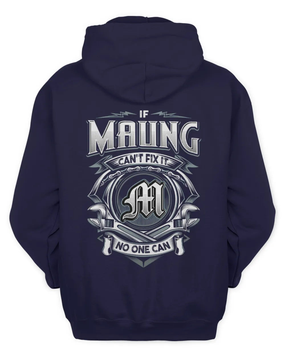MAUNG AP81-K4-626 - Personalized Ahmed Quote Apparel “If Ahmed Can't Fix It, No One Can” - Unisex Hoodie - Navy