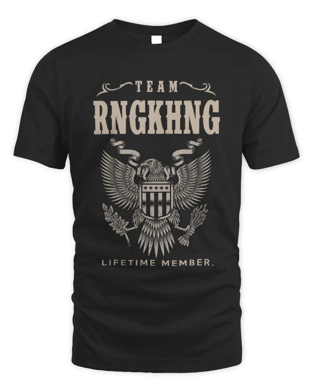 RNGKHNG TP06-K82 – Personalized Classic Style Apparel “Team NAME Lifetime Member” - Unisex Standard T-Shirt - Black