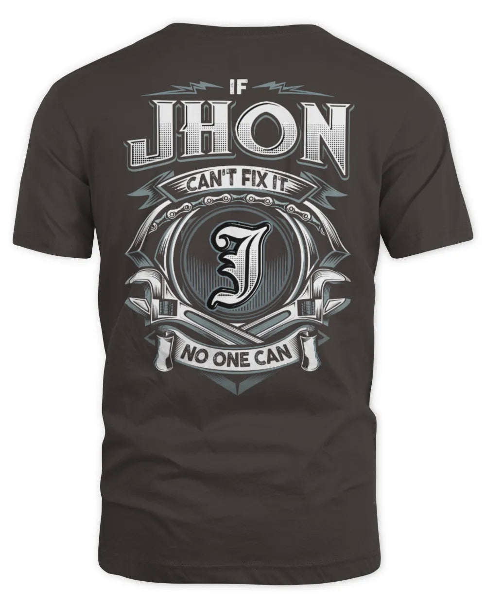 JHON AP81-K4-626 - Personalized Ahmed Quote Apparel “If Ahmed Can't Fix It, No One Can” - Unisex Standard T-Shirt - Dark Chocolate