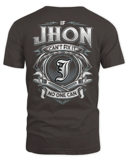 JHON AP81-K4-626 - Personalized Ahmed Quote Apparel “If Ahmed Can't Fix It, No One Can” - Unisex Standard T-Shirt - Dark Chocolate