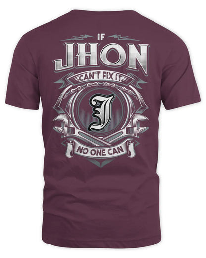 JHON AP81-K4-626 - Personalized Ahmed Quote Apparel “If Ahmed Can't Fix It, No One Can” - Unisex Standard T-Shirt - Maroon