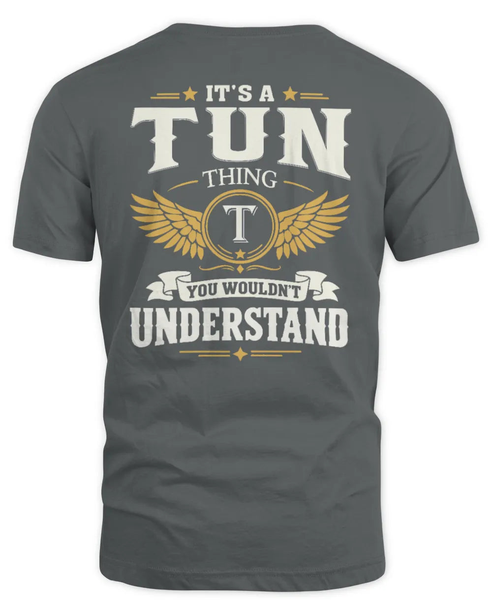 TUN KT06-M008 It’s a [NAME] Thing – You Wouldn’t Understand | Personalized Vintage T-Shirt - Unisex Standard T-Shirt - Charcoal