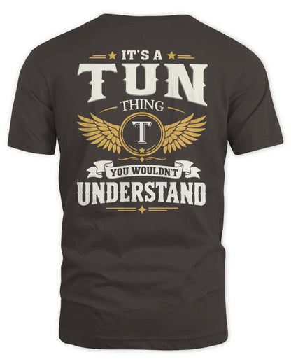 TUN KT06-M008 It’s a [NAME] Thing – You Wouldn’t Understand | Personalized Vintage T-Shirt - Unisex Standard T-Shirt - Dark Chocolate