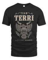 TERRI TP06-K82 – Personalized Classic Style Apparel “Team NAME Lifetime Member” - Unisex Standard T-Shirt - Black