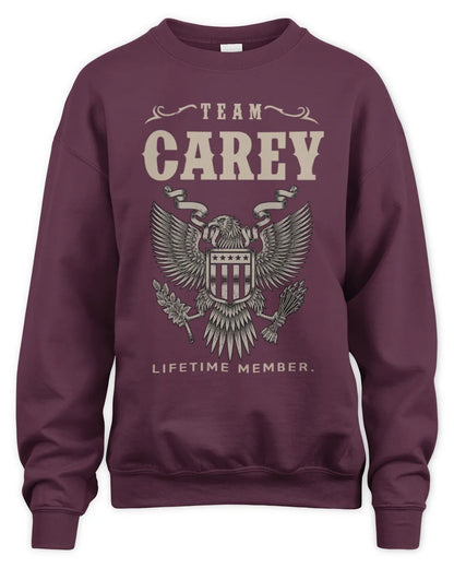 CAREY TP06-K82 – Personalized Classic Style Apparel “Team NAME Lifetime Member” - Unisex Sweatshirt - Maroon