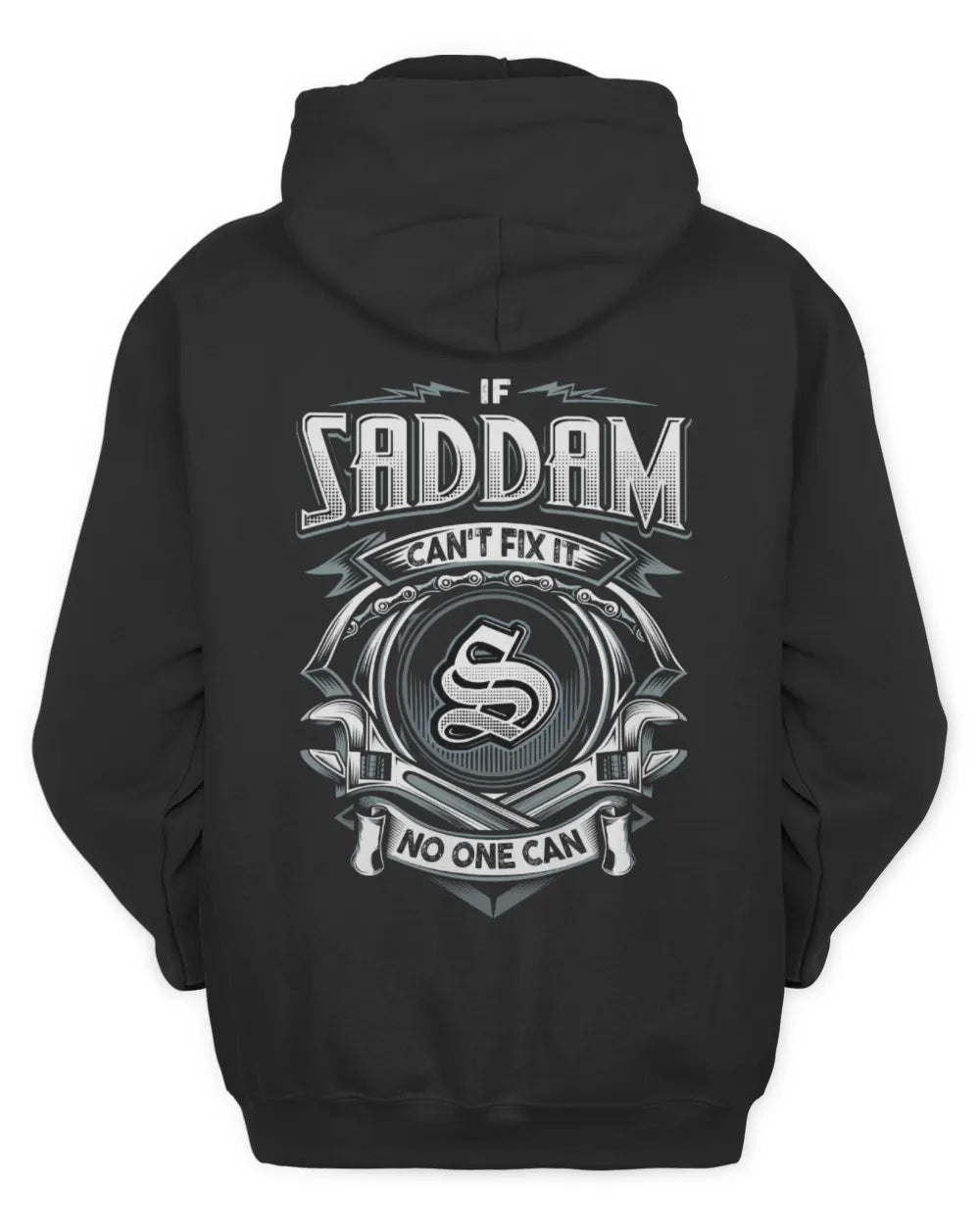 SADDAM AP81-K4-626 - Personalized Ahmed Quote Apparel “If Ahmed Can't Fix It, No One Can” - Unisex Hoodie - Black