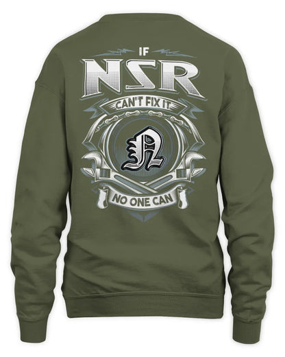 NSR AP81-K4-626 - Personalized Ahmed Quote Apparel “If Ahmed Can't Fix It, No One Can” - Unisex Sweatshirt - Military Green