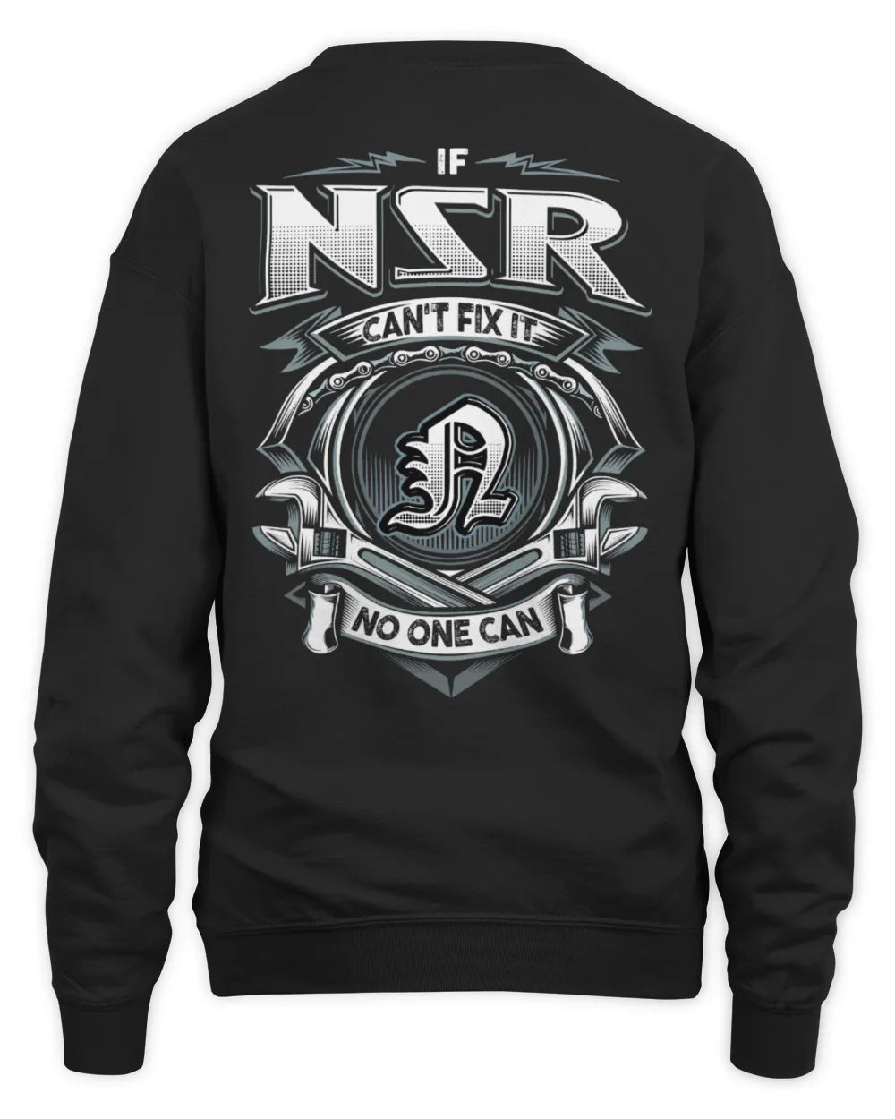 NSR AP81-K4-626 - Personalized Ahmed Quote Apparel “If Ahmed Can't Fix It, No One Can” - Unisex Sweatshirt - Black