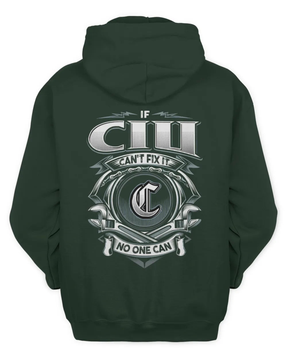 CIU AP81-K4-626 - Personalized Ahmed Quote Apparel “If Ahmed Can't Fix It, No One Can” - Unisex Hoodie - Forest Green