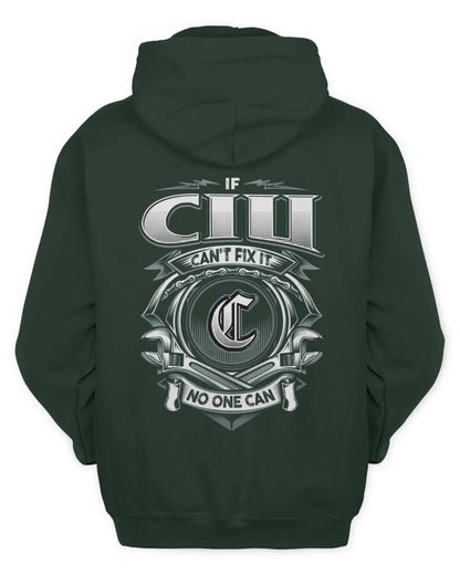 CIU AP81-K4-626 - Personalized Ahmed Quote Apparel “If Ahmed Can't Fix It, No One Can” - Unisex Hoodie - Forest Green