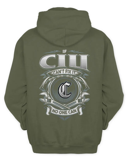 CIU AP81-K4-626 - Personalized Ahmed Quote Apparel “If Ahmed Can't Fix It, No One Can” - Unisex Hoodie - Military Green