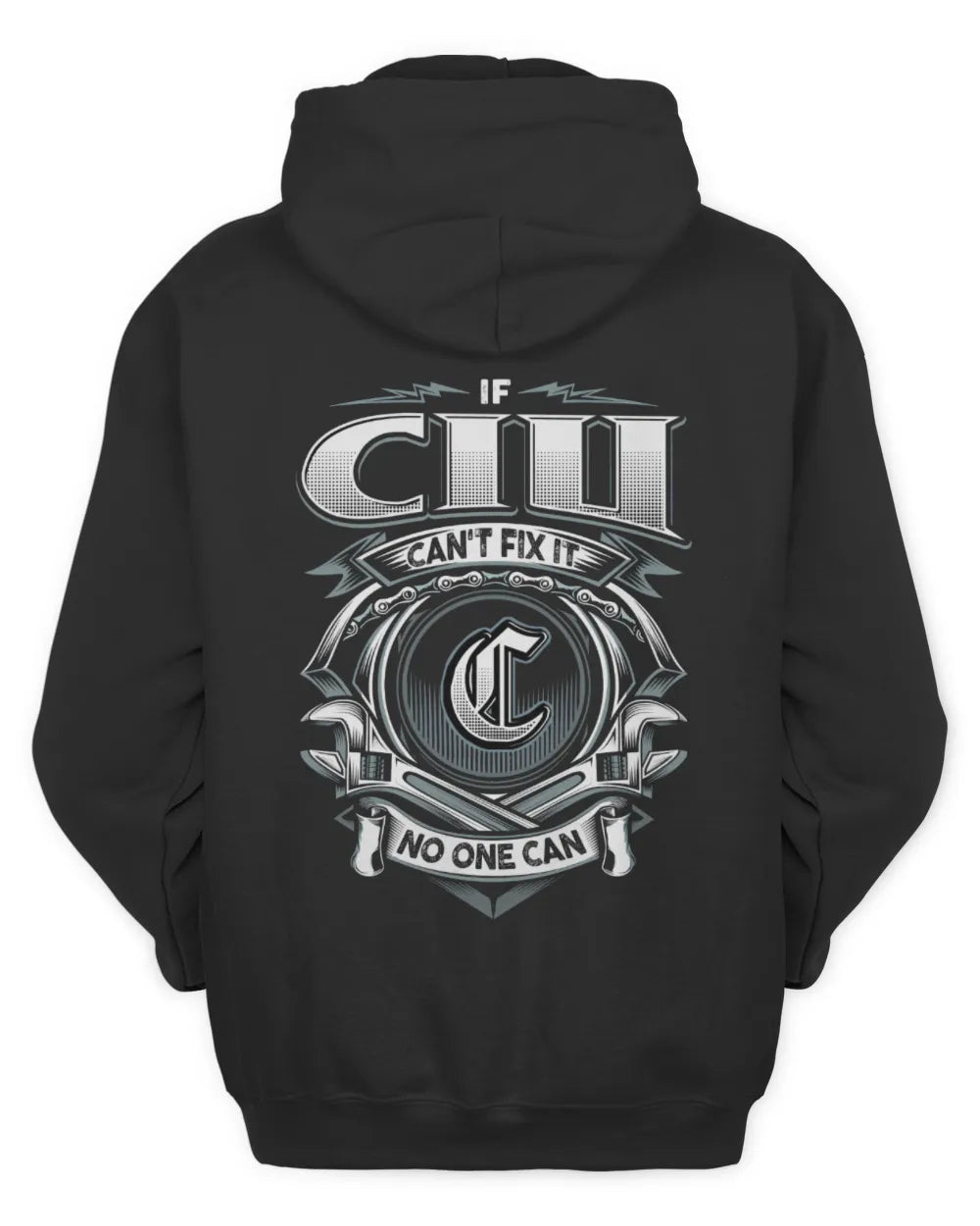 CIU AP81-K4-626 - Personalized Ahmed Quote Apparel “If Ahmed Can't Fix It, No One Can” - Unisex Hoodie - Black