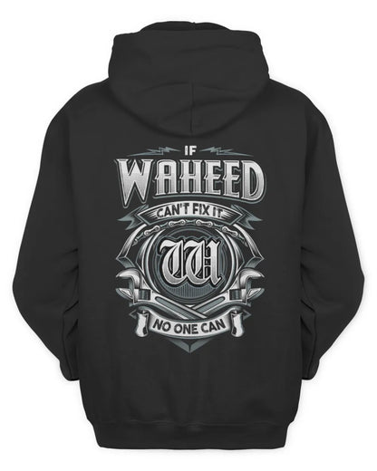 WAHEED AP81-K4-626 - Personalized Ahmed Quote Apparel “If Ahmed Can't Fix It, No One Can” - Unisex Hoodie - Black