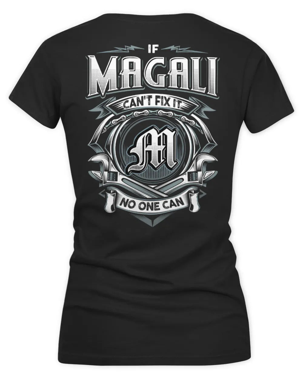 MAGALI AP81-K4-626 - Personalized Ahmed Quote Apparel “If Ahmed Can't Fix It, No One Can” - Women's V-Neck T-Shirt - Black