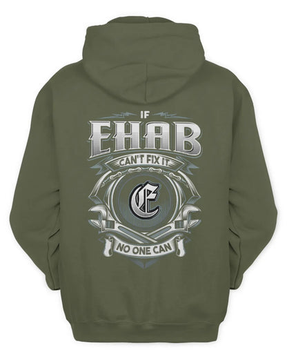 EHAB AP81-K4-626 - Personalized Ahmed Quote Apparel “If Ahmed Can't Fix It, No One Can” - Unisex Hoodie - Military Green