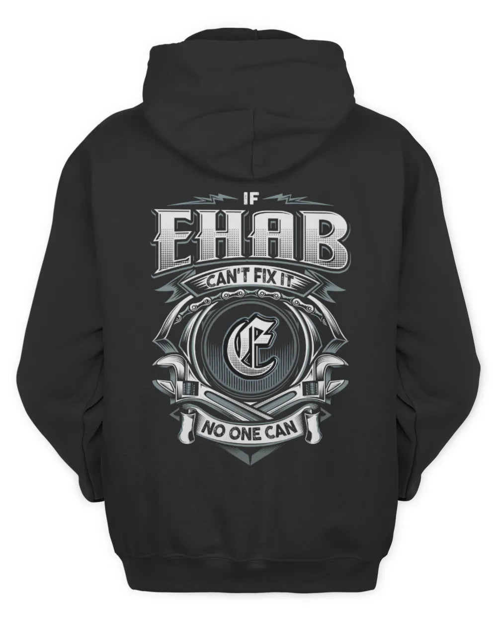 EHAB AP81-K4-626 - Personalized Ahmed Quote Apparel “If Ahmed Can't Fix It, No One Can” - Unisex Hoodie - Black