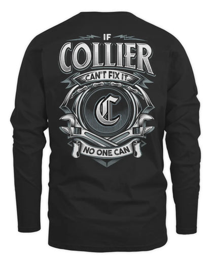 COLLIER AP81-K4-626 - Personalized Ahmed Quote Apparel “If Ahmed Can't Fix It, No One Can” - Men's Long Sleeved T-Shirt - Black
