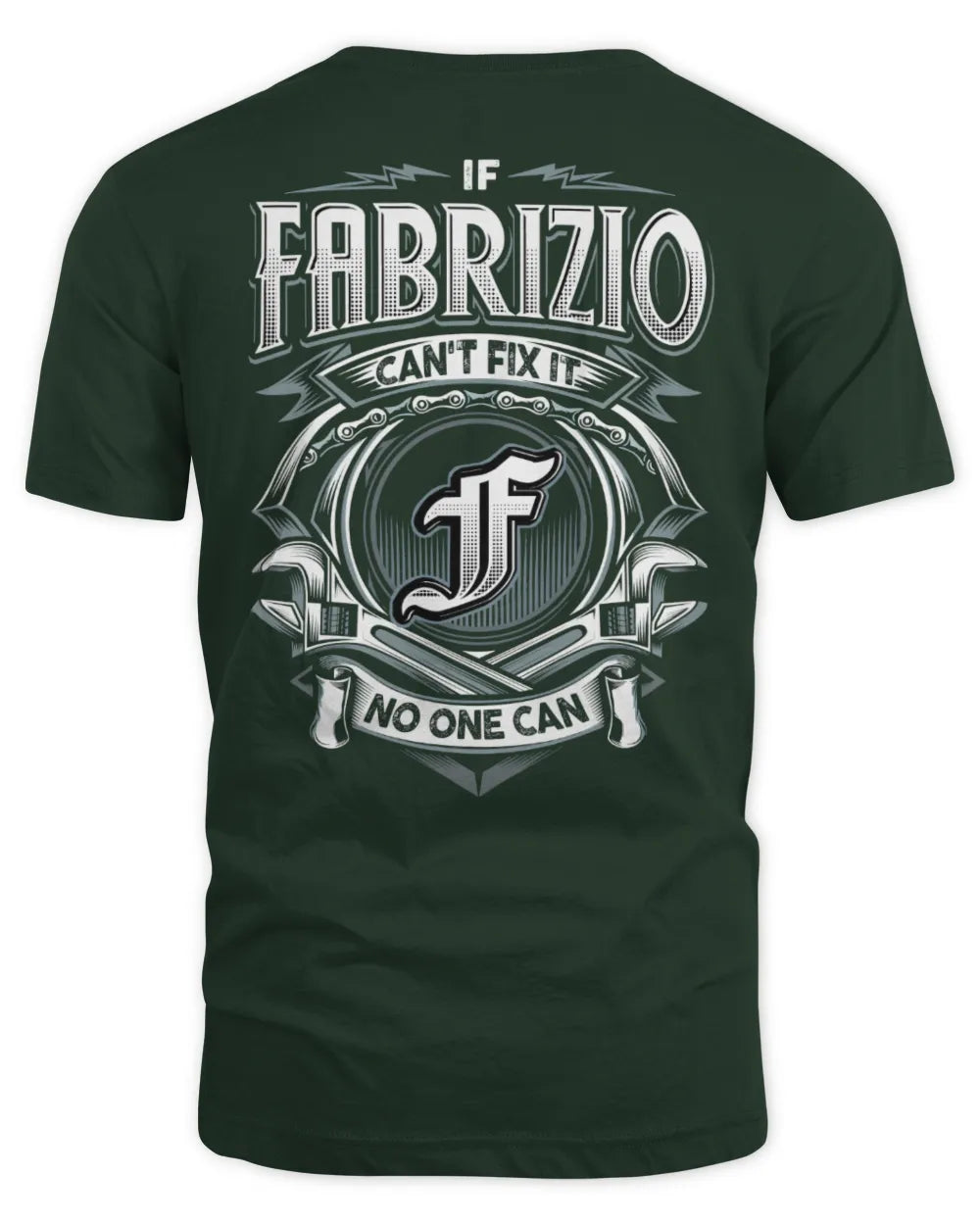 FABRIZIO AP81-K4-626 - Personalized Ahmed Quote Apparel “If Ahmed Can't Fix It, No One Can” - Unisex Standard T-Shirt - Forest Green