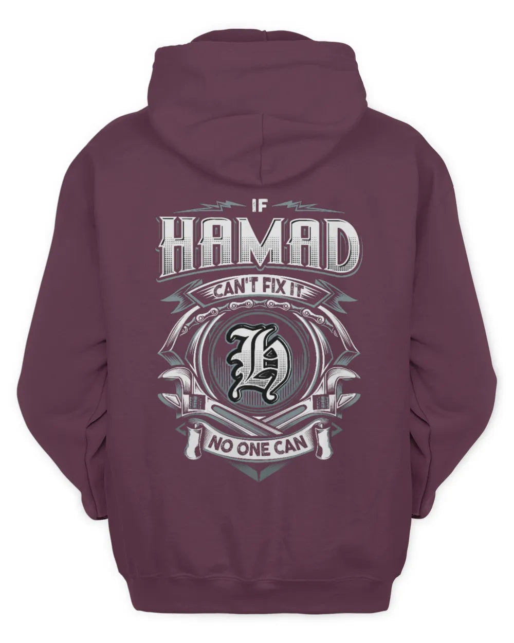 HAMAD AP81-K4-626 - Personalized Ahmed Quote Apparel “If Ahmed Can't Fix It, No One Can” - Unisex Hoodie - Maroon