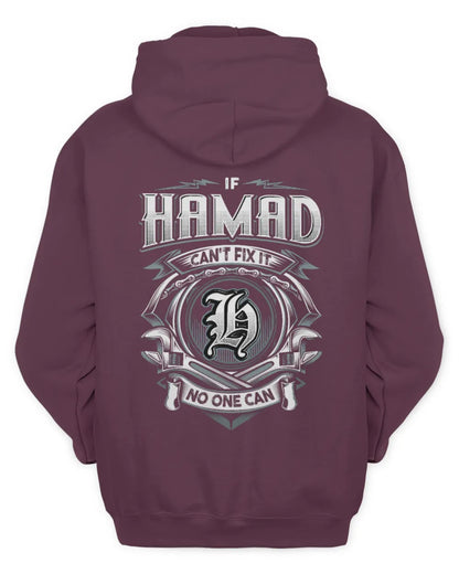 HAMAD AP81-K4-626 - Personalized Ahmed Quote Apparel “If Ahmed Can't Fix It, No One Can” - Unisex Hoodie - Maroon