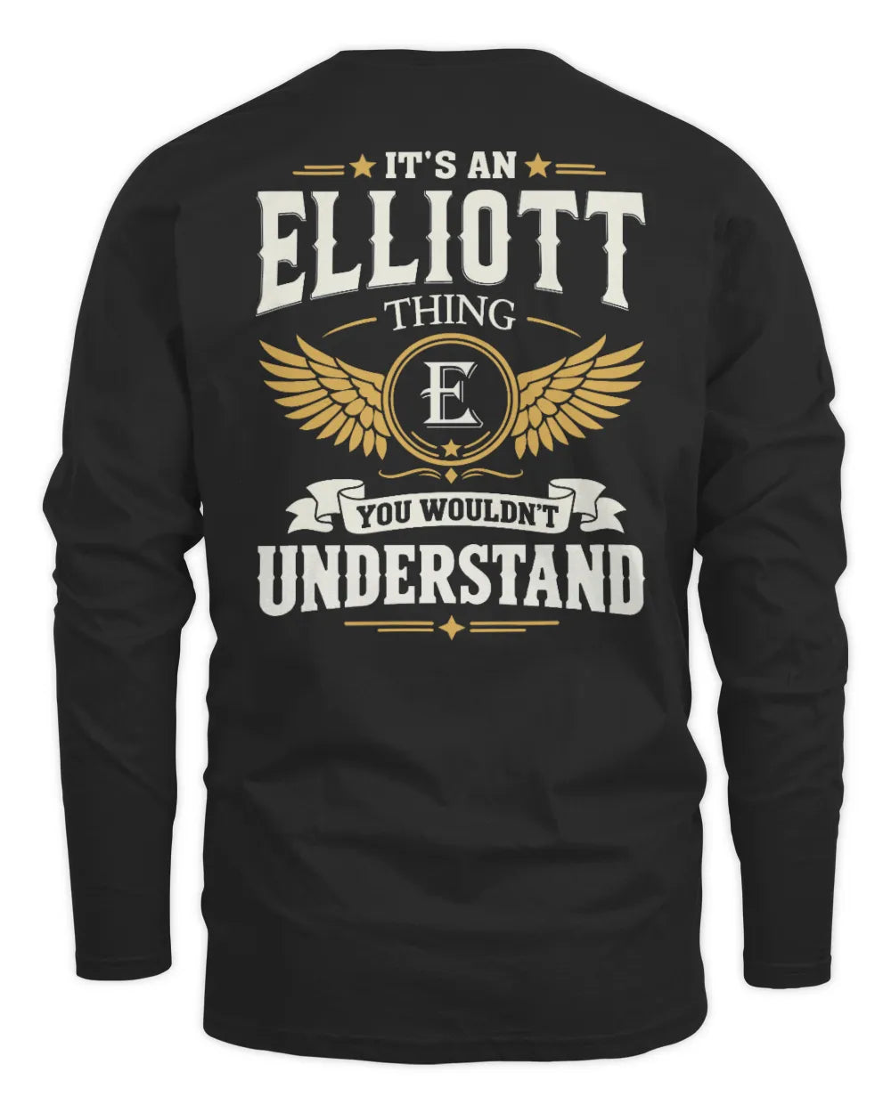 ELLIOTT KT06-M008 It’s a [NAME] Thing – You Wouldn’t Understand | Personalized Vintage T-Shirt - Men's Long Sleeved T-Shirt - Black