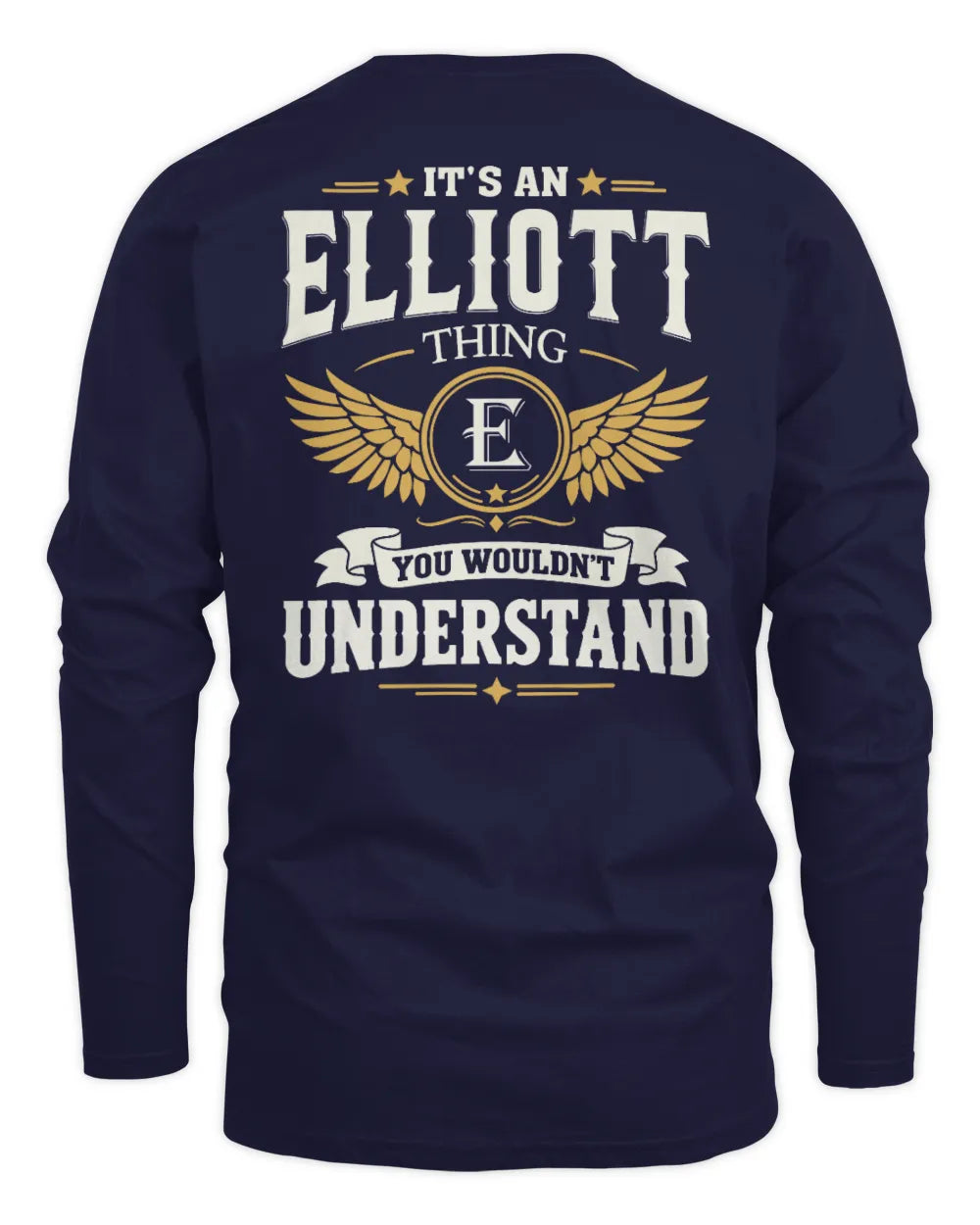 ELLIOTT KT06-M008 It’s a [NAME] Thing – You Wouldn’t Understand | Personalized Vintage T-Shirt - Men's Long Sleeved T-Shirt - Navy