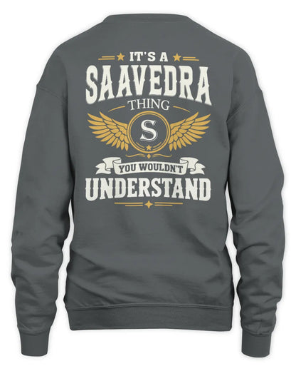 SAAVEDRA KT06-M008 It’s a [NAME] Thing – You Wouldn’t Understand | Personalized Vintage T-Shirt - Unisex Sweatshirt - Charcoal