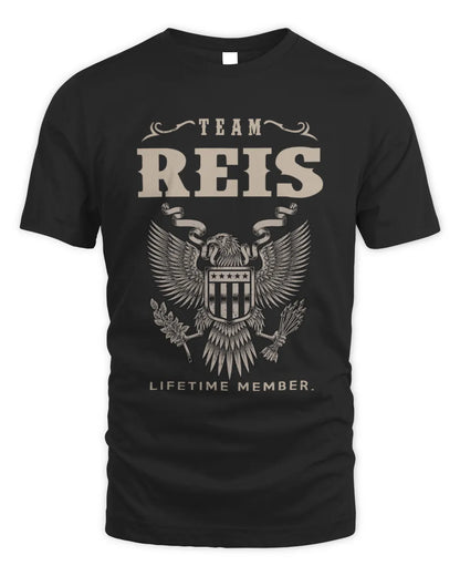 REIS TP06-K82 – Personalized Classic Style Apparel “Team NAME Lifetime Member” - Unisex Standard T-Shirt - Black