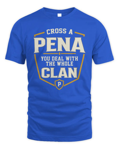 PENA NT1-K008 Cross A/An NAME, You Deal With the Whole Clan | Personalized Vintage T-Shirt - Unisex Standard T-Shirt - Royal