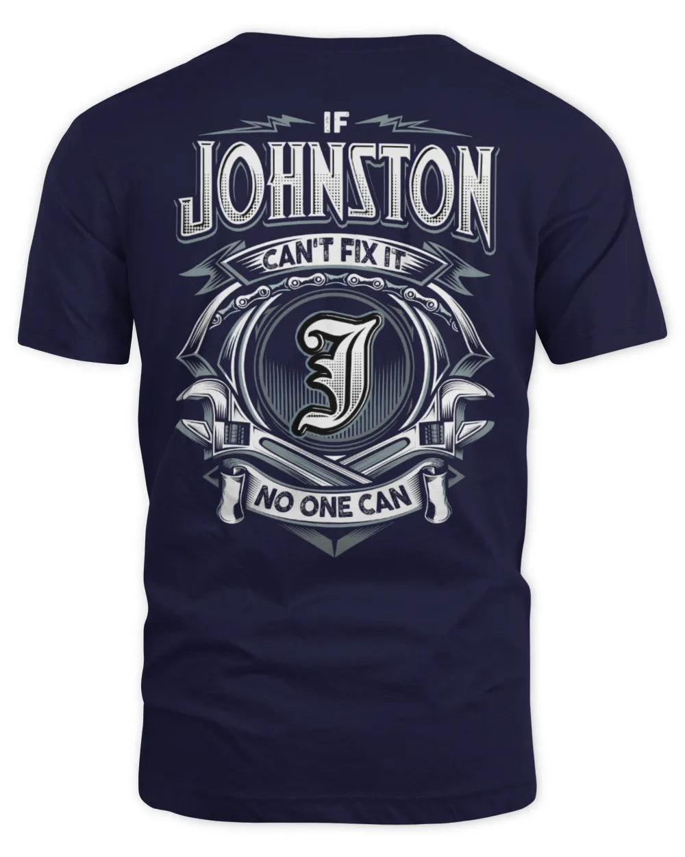 JOHNSTON AP81-K4-626 - Personalized Ahmed Quote Apparel “If Ahmed Can't Fix It, No One Can” - Unisex Standard T-Shirt - Navy