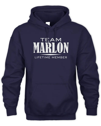 MARLON BL62-K4-128 - Personalized “Team NAME Lifetime Member” - Unisex Hoodie - Navy