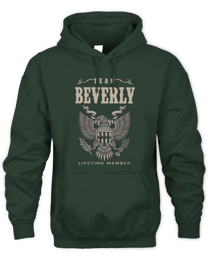 BEVERLY TP06-K82 – Personalized Classic Style Apparel “Team NAME Lifetime Member” - Unisex Hoodie - Forest Green