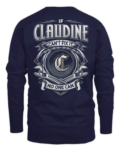 CLAUDINE AP81-K4-626 - Personalized Ahmed Quote Apparel “If Ahmed Can't Fix It, No One Can” - Men's Long Sleeved T-Shirt - Navy