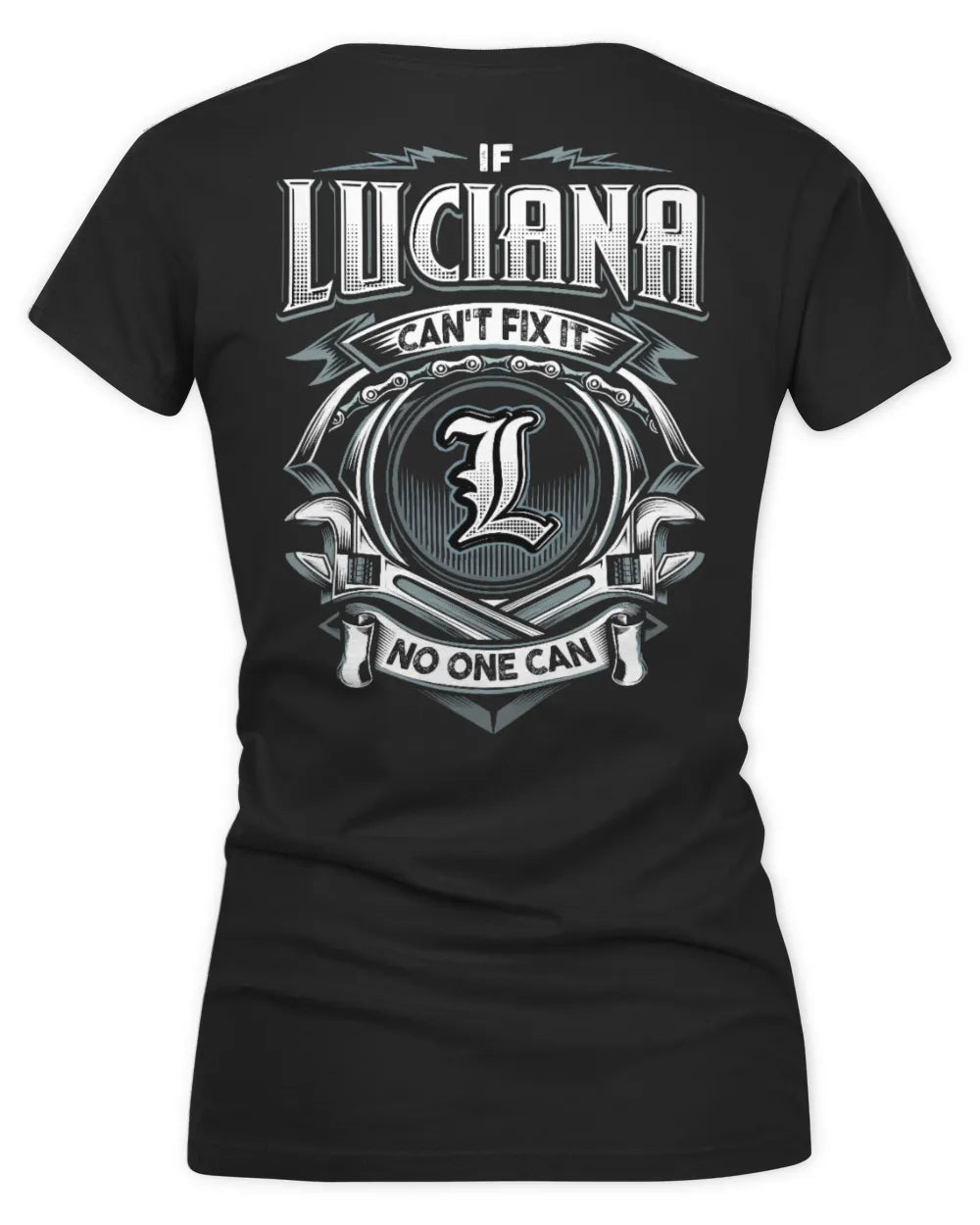 LUCIANA AP81-K4-626 - Personalized Ahmed Quote Apparel “If Ahmed Can't Fix It, No One Can” - Women's V-Neck T-Shirt - Black