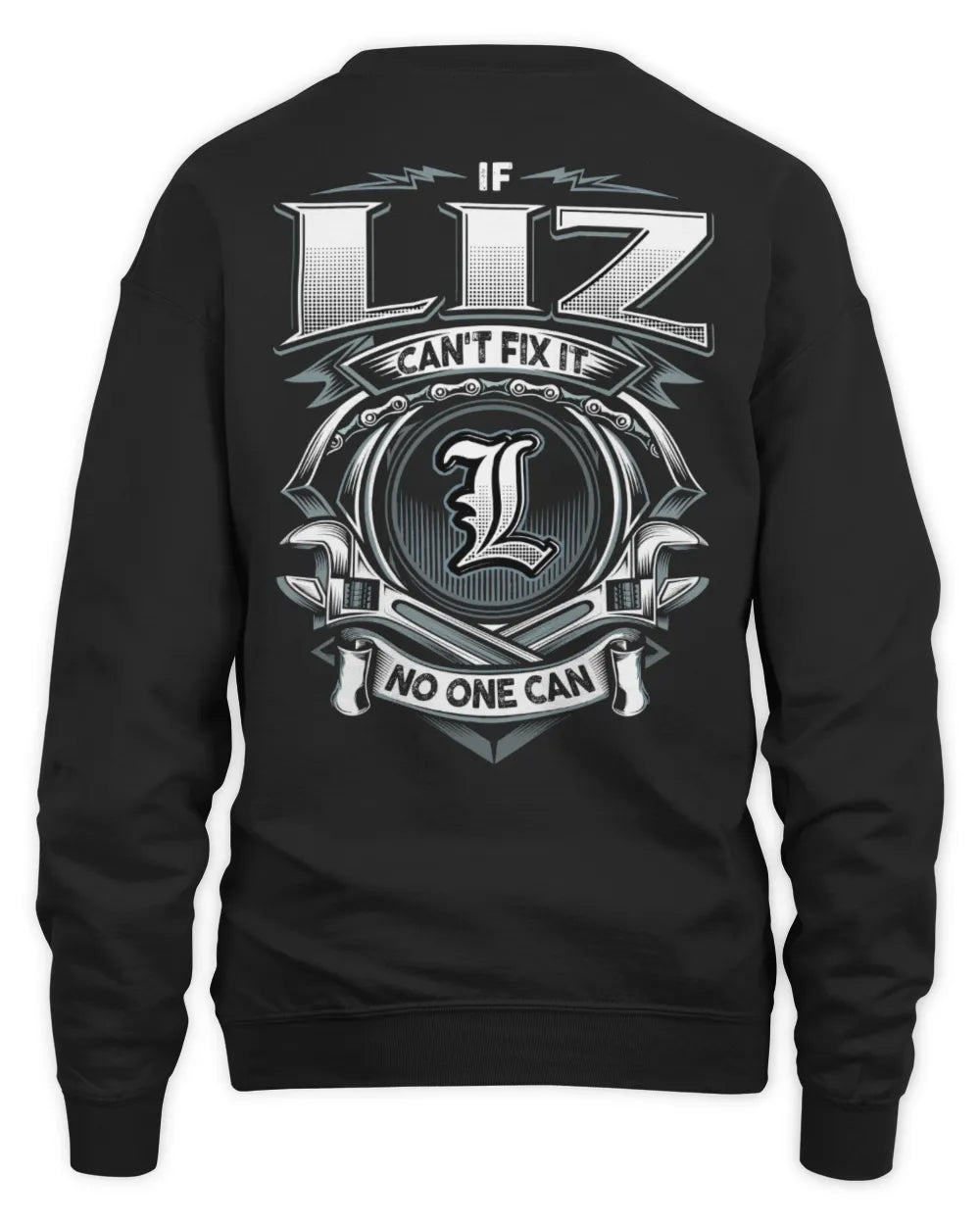 LIZ AP81-K4-626 - Personalized Ahmed Quote Apparel “If Ahmed Can't Fix It, No One Can” - Unisex Sweatshirt - Black