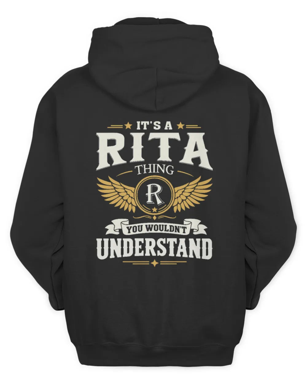 RITA KT06-M008 It’s a [NAME] Thing – You Wouldn’t Understand | Personalized Vintage T-Shirt - Unisex Hoodie - Black