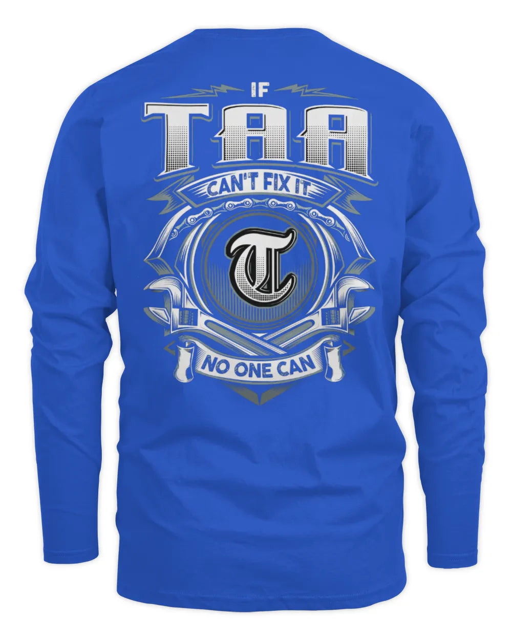 TAA AP81-K4-626 - Personalized Ahmed Quote Apparel “If Ahmed Can't Fix It, No One Can” - Men's Long Sleeved T-Shirt - Royal
