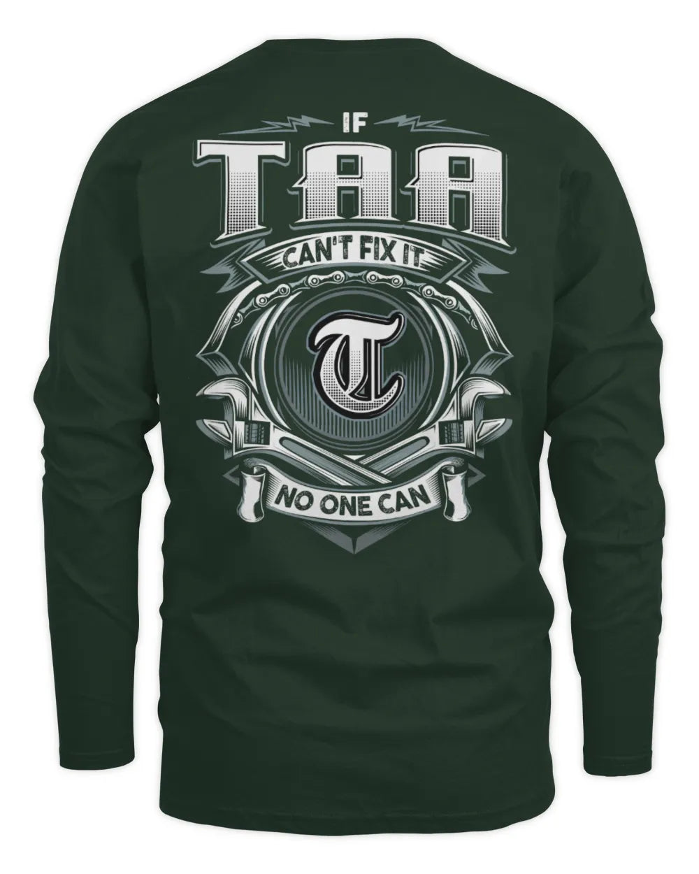 TAA AP81-K4-626 - Personalized Ahmed Quote Apparel “If Ahmed Can't Fix It, No One Can” - Men's Long Sleeved T-Shirt - Forest Green