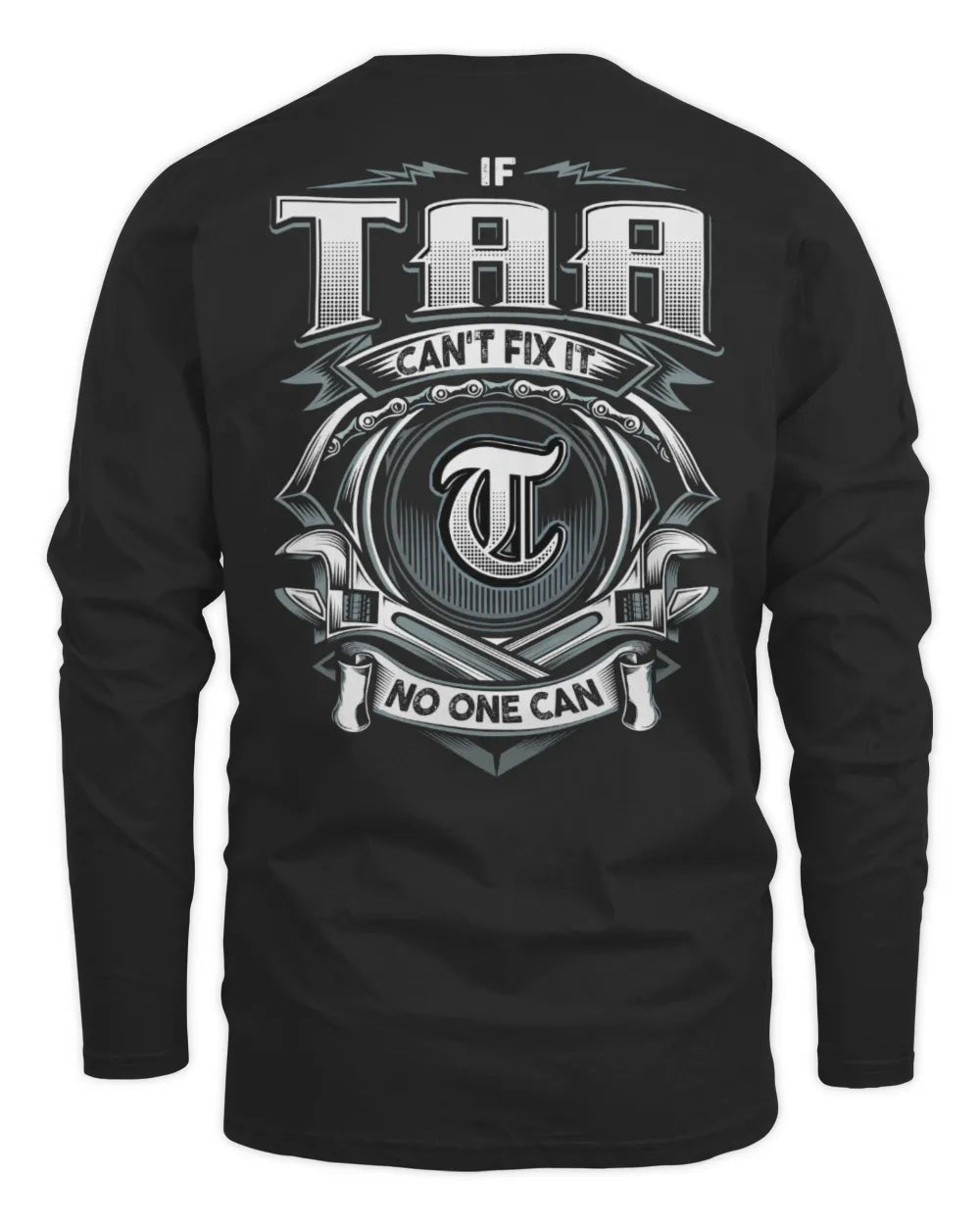TAA AP81-K4-626 - Personalized Ahmed Quote Apparel “If Ahmed Can't Fix It, No One Can” - Men's Long Sleeved T-Shirt - Black