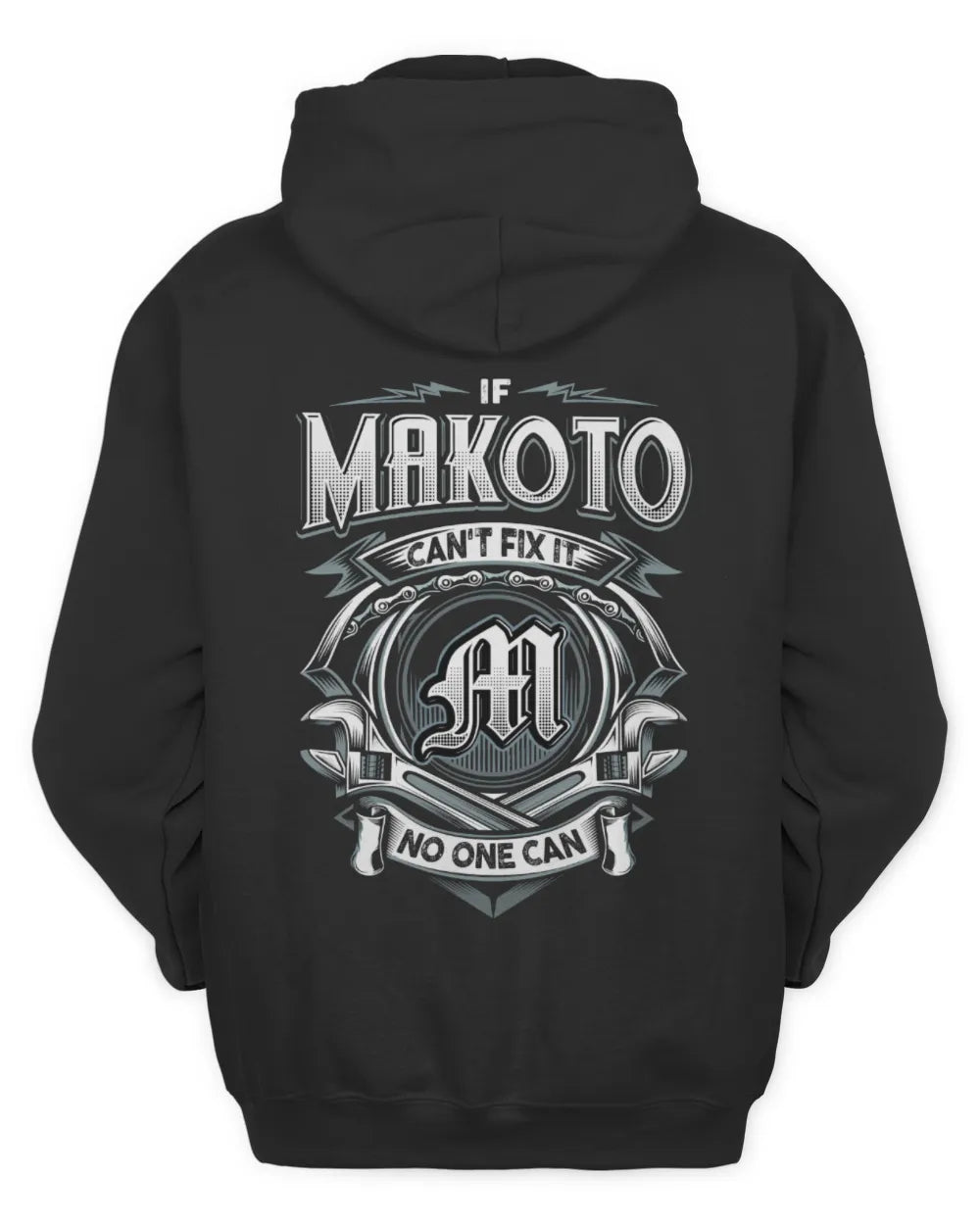 MAKOTO AP81-K4-626 - Personalized Ahmed Quote Apparel “If Ahmed Can't Fix It, No One Can” - Unisex Hoodie - Black