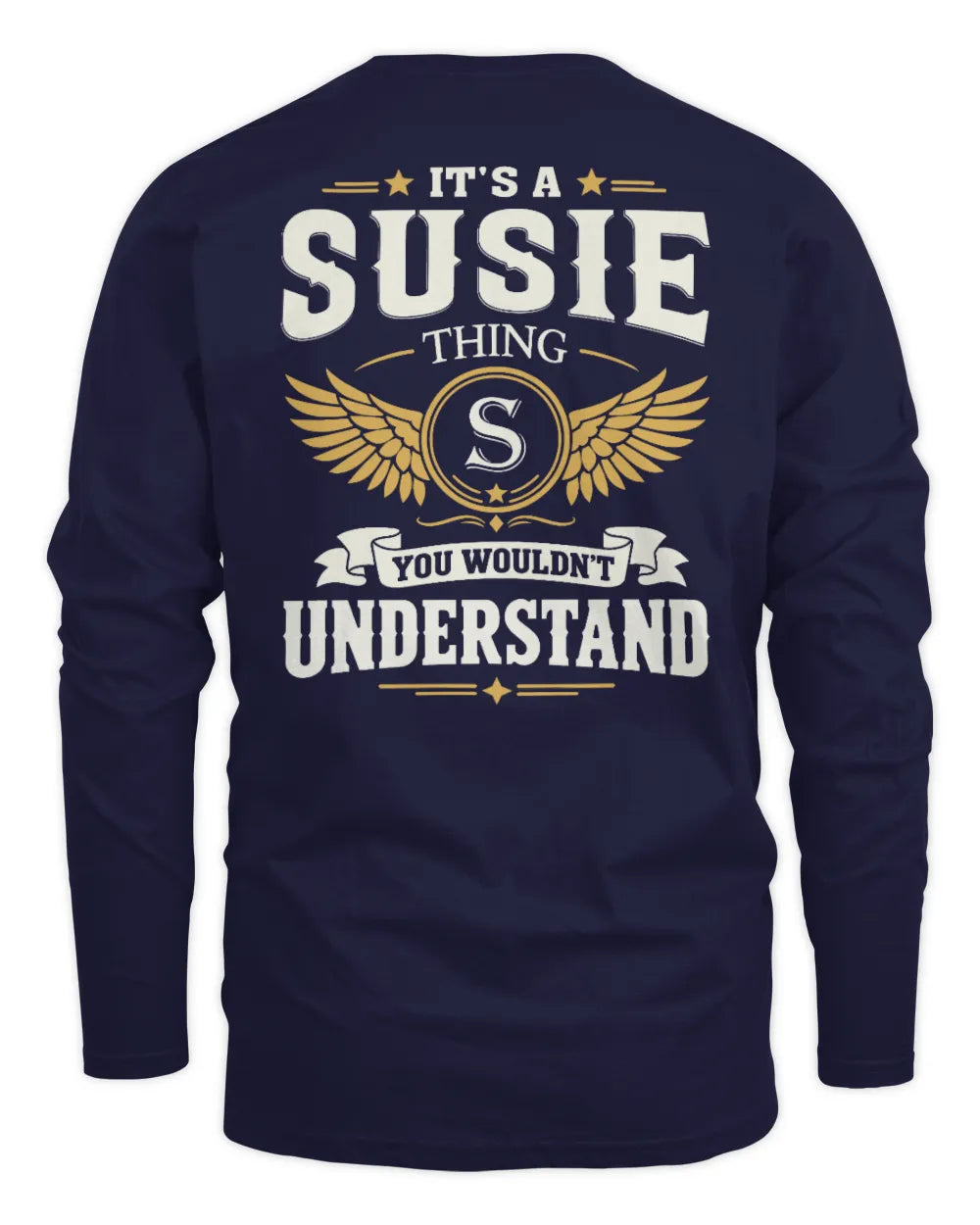 SUSIE KT06-M008 It’s a [NAME] Thing – You Wouldn’t Understand | Personalized Vintage T-Shirt - Men's Long Sleeved T-Shirt - Navy