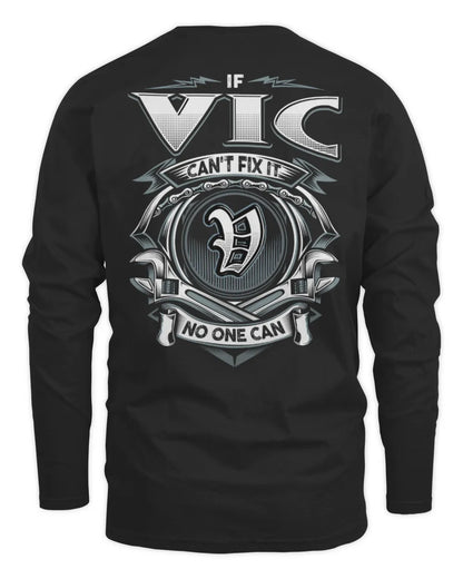 VIC AP81-K4-626 - Personalized Ahmed Quote Apparel “If Ahmed Can't Fix It, No One Can” - Men's Long Sleeved T-Shirt - Black