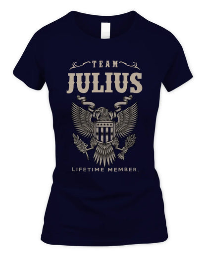 JULIUS TP06-K82 – Personalized Classic Style Apparel “Team NAME Lifetime Member” - Women's Standard T-Shirt - Navy