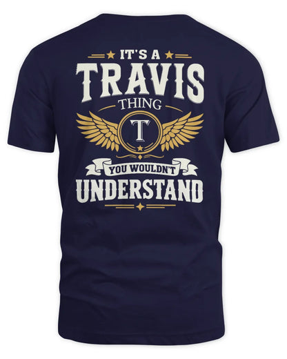TRAVIS KT06-M008 It’s a [NAME] Thing – You Wouldn’t Understand | Personalized Vintage T-Shirt - Unisex Standard T-Shirt - Navy